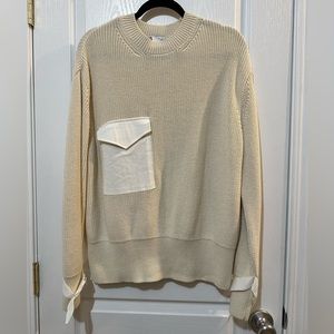 NWT ZARA OVERSIZED KNIT SWEATER WITH POCKET Size: SMALL